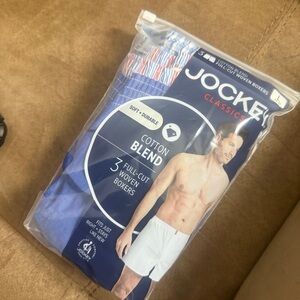 Jockey Classics Cotton Blend Boxers - Blue and White 3 Pack